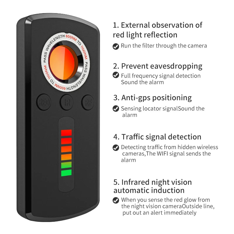 Professional Anti-Spy Hidden Camera Detector