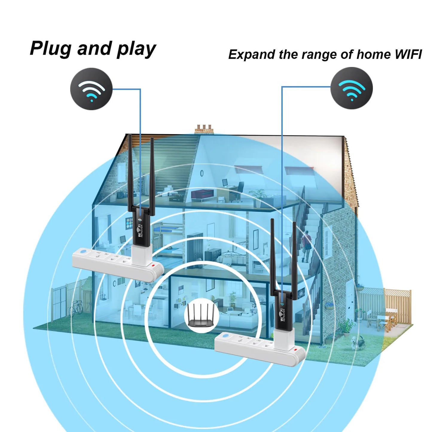 USB WiFi Repeater Booster Adapter