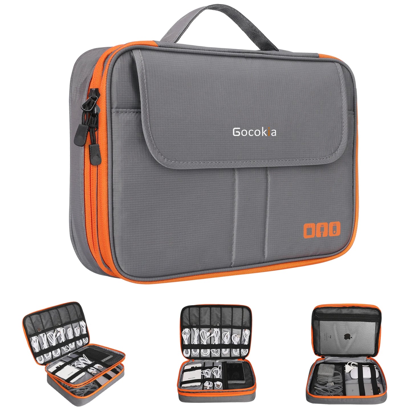 Double-Layer Travel Electronic Accessories Organizer Bag