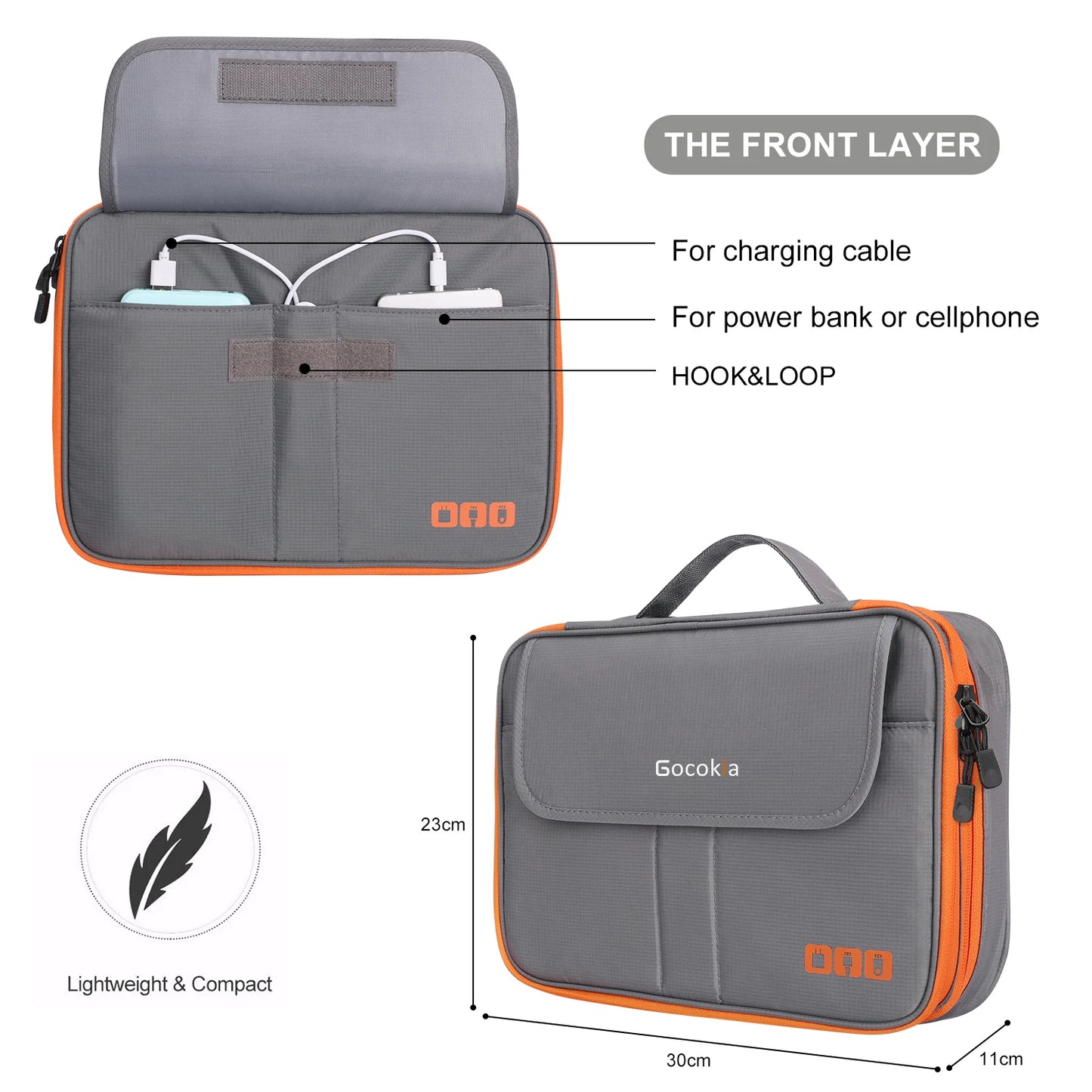 Double-Layer Travel Electronic Accessories Organizer Bag