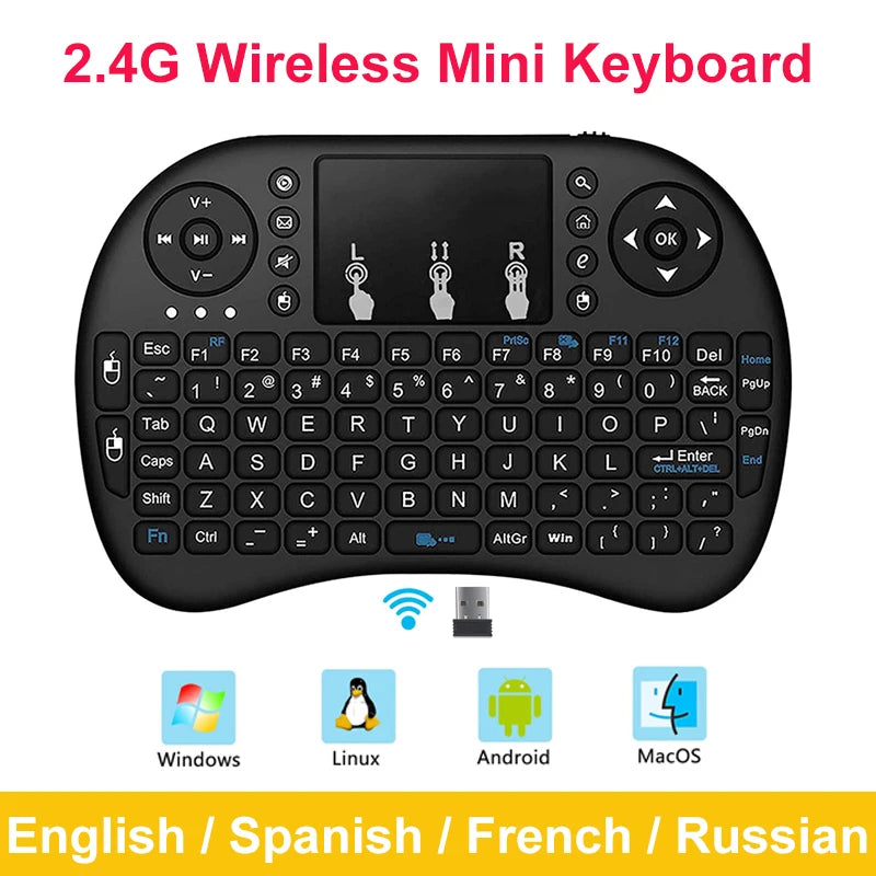 Wireless Mini Keyboard Touchpad For Raspberry Pi